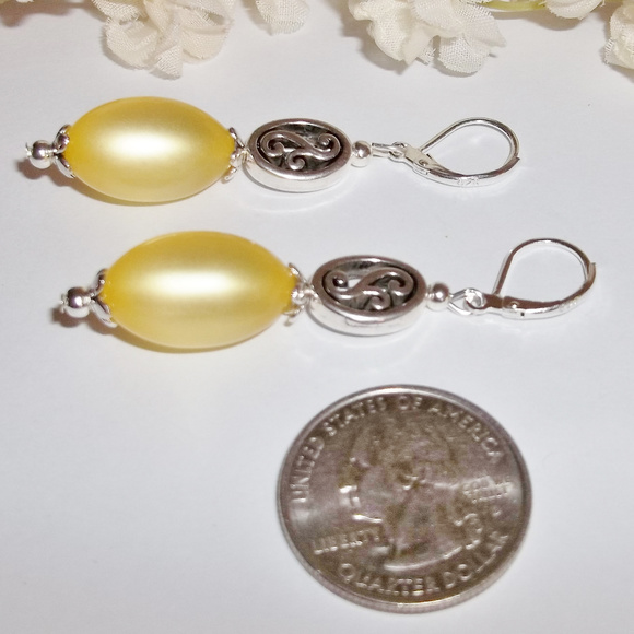 Yellow Statement Earrings Beaded Long Dangle Dangle Drop Fashion Accessory 4299 - Picture 6 of 6